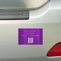 Purple QR code business Car Magnet