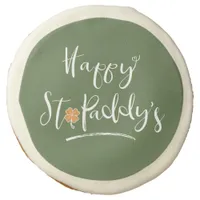 Happy St. Paddy's Orange Shamrock ID336 Sugar Cookie