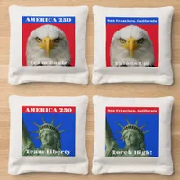 America 250 Team Eagle vs Team Liberty Patriotic Cornhole Bags