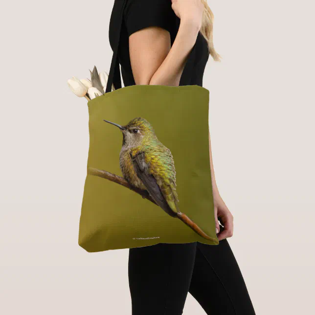 Anna's Hummingbird on the Scarlet Trumpetvine Tote Bag