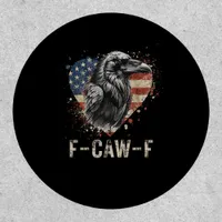 F-Caw-F Crow Bird Heart USA Flag Vintage Patch