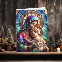 Virgin Mary and Baby Jesus | Religious Christmas Card