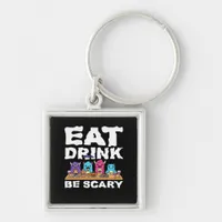 Eat Drink Be Scary Monster Halloween Creative Keychain