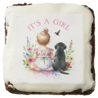 A Baby Girl and her Puppy | It's a Girl Brownie