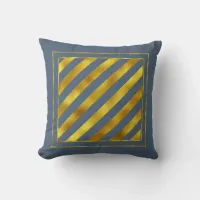 Magical Christmas Stripes Gold ID441 Throw Pillow