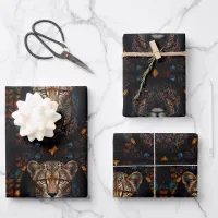 Wrapping paper features a mosaic Cheetah