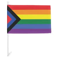 Social Justice Pride Rainbow  Car Flag