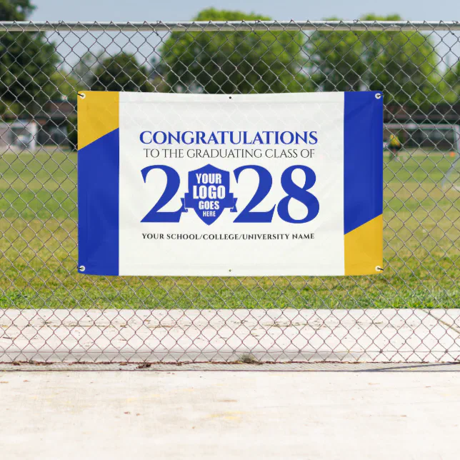 Blue Gold School College Graduating Class Banner