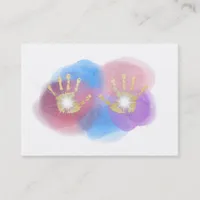 *~* Reiki Healing Hands Radiating Energy Gold Foil Business Card