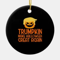 Halloween Trumpkin Make Halloween Great Again Ceramic Ornament