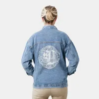 Fancy Victorian Calligraphy Monogram L Womens Denim Jacket