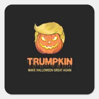 Halloween Trumpkin - Make Halloween Great Again De Square Sticker