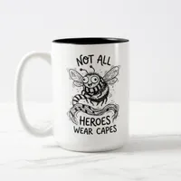 Two-Tone Mug Grumpy Buzzing Bee Sipping Fun