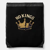 No Kings Minimal Clean Drawstring Bag