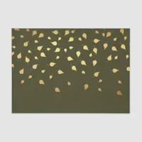 Gold Autumn Leaves Tissue Paper