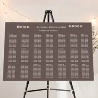 Modern Tree Bark Wedding Seating Chart  Foam Board