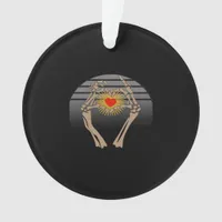 Skeleton Hands Making A Heart Classic Ornament