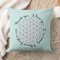 Flower of Life Ho'oponopono Throw Pillow