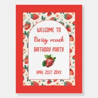 Berry First Strawberry Girl 1st Birthday Party Foam Board