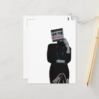Surreal Woman Vote By Mail Mixed Media Collage Postcard