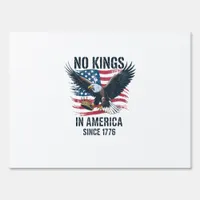 No Kings In America Since 1776 Minimal Clean Sign