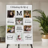 Marble Celebration Of Life Memorial Unique 6 Photo Foam Board