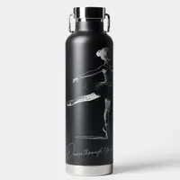 Dance through Life, Pencil Ballerina Personalized Water Bottle