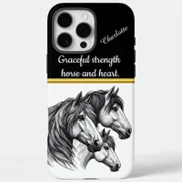 Majestic trio of horses captured in elegant detail iPhone 16 pro max case