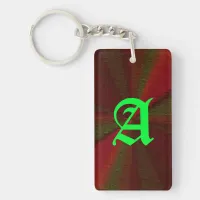 Circular Gradient Patchwork Red to Green Keychain