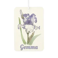 Purple Bearded Iris Flower Personalized  Air Freshener