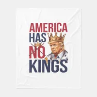 No Kings In America Funny America Has No King Poli Fleece Blanket