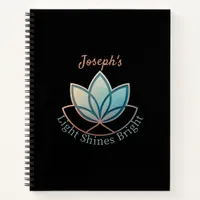 Custom Name Lotus - [NAME] Shines Bright Notebook