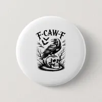 Halloween F-Caw-F Bird Crow Women Men Trendy Casua Button