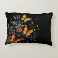 Whimsical Butterfly Garden Accent Pillow