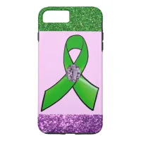 Pretty Faux Glitter Lyme Awareness Phone Case