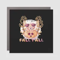 It’s Fall Y’all Pumpkin Halloween Cat Autumn Car Magnet
