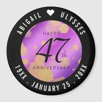 Elegant 47th Amethyst Wedding Anniversary Magnet