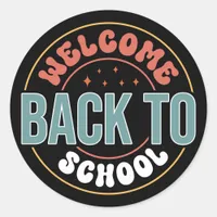 WELCOME BACK TO SCHOOL CLASSIC ROUND STICKER
