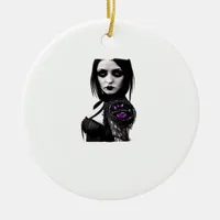 Whimsigoth Classic Design For Halloween Ceramic Ornament