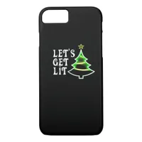 Let's Get Lit Design Adult Funny Christmas Essenti iPhone 8/7 Case