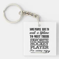 Proud Hockey Mom Photo Keychain