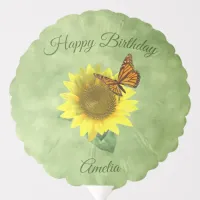 Pretty Sunflower and Butterfly Balloon