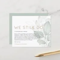 Budget Wedding Postpone We Still Do Announcement