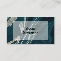 Modern Marble Aqua White Stylish Business Card