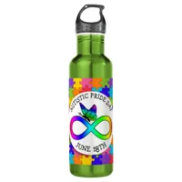 Autistic Pride Day June 18 Awareness Water Bottle