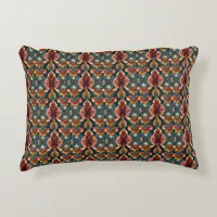 Bold Abstract Floral Pattern Accent Pillow