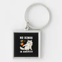 Funny No Kings in America Retro Classic Style Keychain
