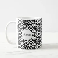 Black and White Snowflake Pattern Mug