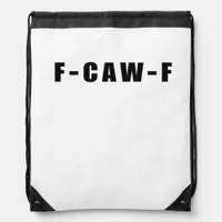 F-Caw-F Essential Simple Clean Drawstring Bag