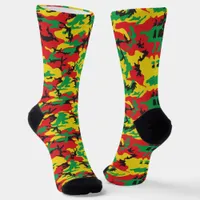 Jamaican Rasta Camouflage Patterned Socks